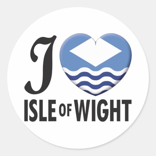 Sticker Rond Île de Wight Love (Devant)