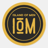 Sticker Rond Île des Hommes - (Devant)