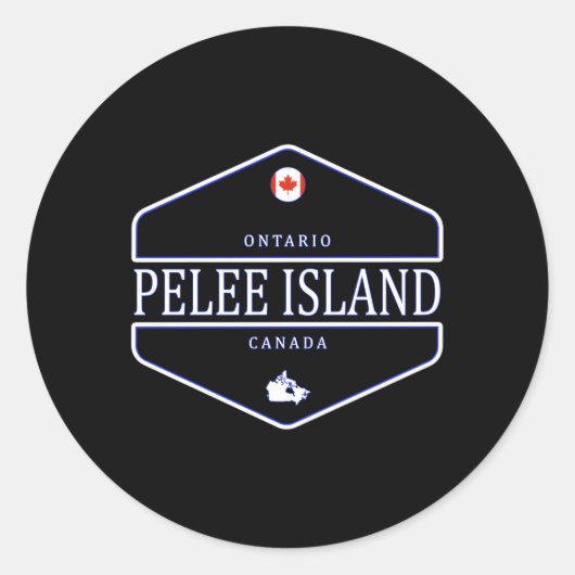 Sticker Rond Île Pelée Ontario Canada (Devant)