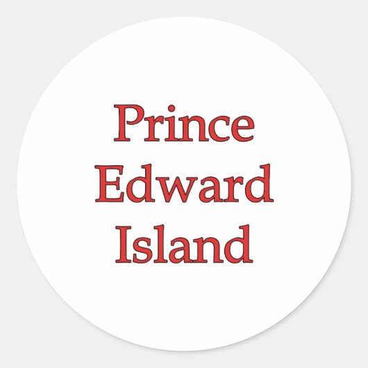 Sticker Rond Île Prince Edouard (Devant)