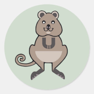 Sticker Rond Île Rottnest - QUOKKA - Marsupial - Faune -