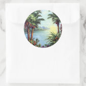 Sticker Rond Île vintage (Sac)