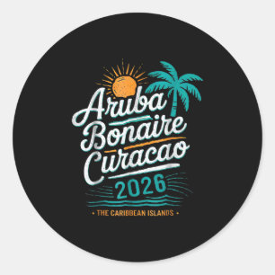Sticker Rond Îles Abc Aru Bonaire Curaçao Croisière Vacances 20