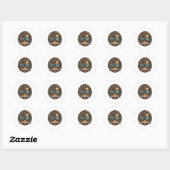 STICKER ROND ÎLES CANARIES (Feuille)