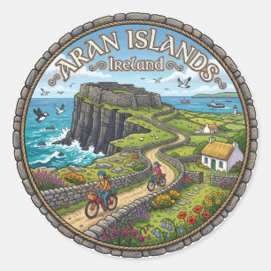 Sticker Rond Îles d'Aran Irlande