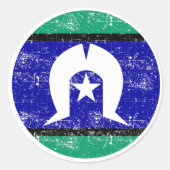 Sticker Rond Îles du détroit de Torres, Australie (Devant)