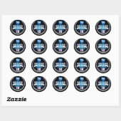 Sticker Rond Îles Féroé (Feuille)
