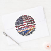 Sticker Rond Îles Marshall États-Unis (Enveloppe)