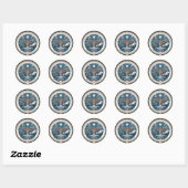 Sticker Rond Îles Marshall qualité Cercle Drapeau (Feuille)