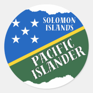Sticker Rond Îles Salomon Île du Pacifique