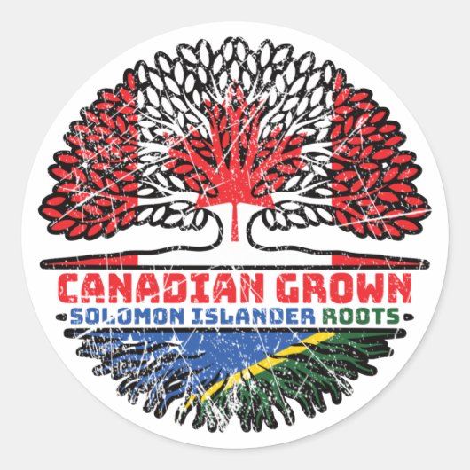 Sticker Rond Îles Salomon Île Salomon Canada Canada (Devant)