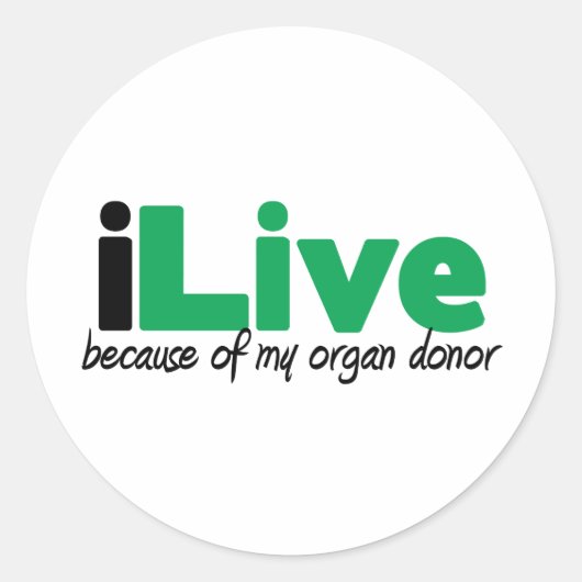 Sticker Rond iLive Transplant (Devant)