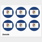 Sticker Rond Illinois (Feuille)