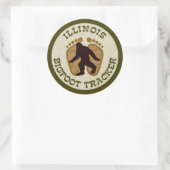 Sticker Rond Illinois Bigfoot Tracker (Sac)