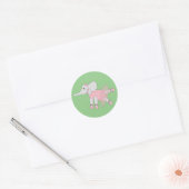 Sticker Rond illusima Ballerina Elephant Vert (Enveloppe)