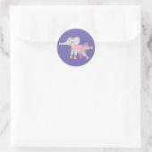 Sticker Rond illusima Ballerina Elephant violet (Sac)