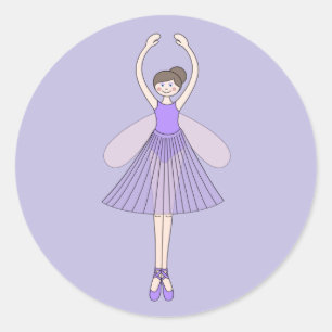 Sticker Rond illusima Ballerina Fairy Point Chaussures Ballet V