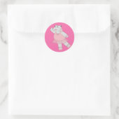 Sticker Rond illusima Ballerina Hippo (Sac)