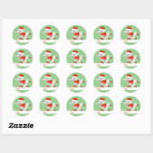 Sticker Rond illusima Ballet Éléphant Noël Flocon de Neige Vert (Feuille)