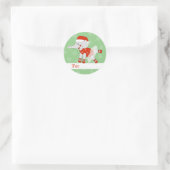Sticker Rond illusima Ballet Éléphant Noël Flocon de Neige Vert (Sac)