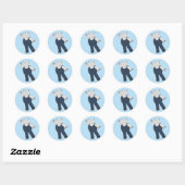 Sticker Rond illusima Ballet Hippo (Feuille)