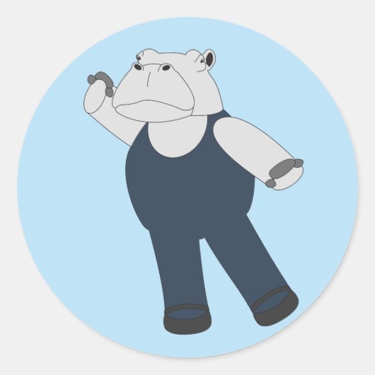 Sticker Rond illusima Ballet Hippo (Devant)