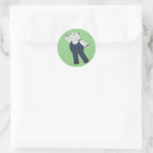 Sticker Rond illusima Ballet Hippo Green (Sac)