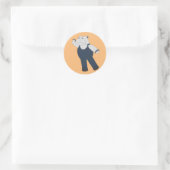 Sticker Rond illusima Ballet Hippo Orange (Sac)