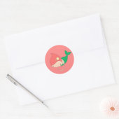 Sticker Rond illusima Coton bonbon sirène rose (Enveloppe)