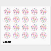 Sticker Rond illusima Fête Triangles Arc-en-ciel (Feuille)