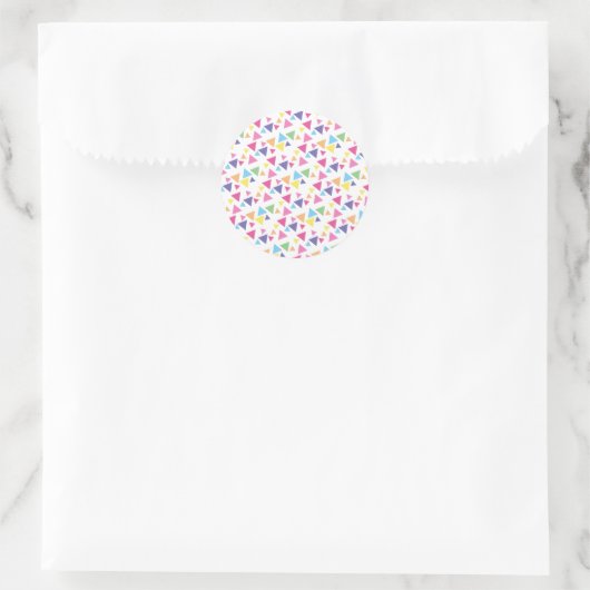 Sticker Rond illusima Fête Triangles Arc-en-ciel (Sac)