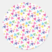 Sticker Rond illusima Fête Triangles Arc-en-ciel (Devant)