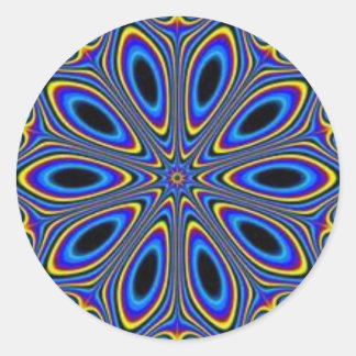 Sticker Rond Illusion bleue