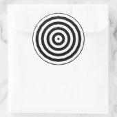 Sticker Rond Illusion d'optique de cercles concentriques noir e (Sac)