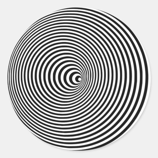 Sticker Rond Illusion optique 3D blanc optique 3D Cercle 3D (Devant)