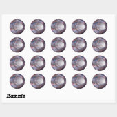 Sticker Rond Illusion optique de nébuleuse spatiale (Feuille)