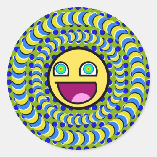 Sticker Rond Illusion optique des anneaux pivotants (Devant)