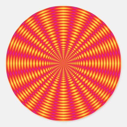 Sticker Rond Illusion optique design abstrait. (Devant)