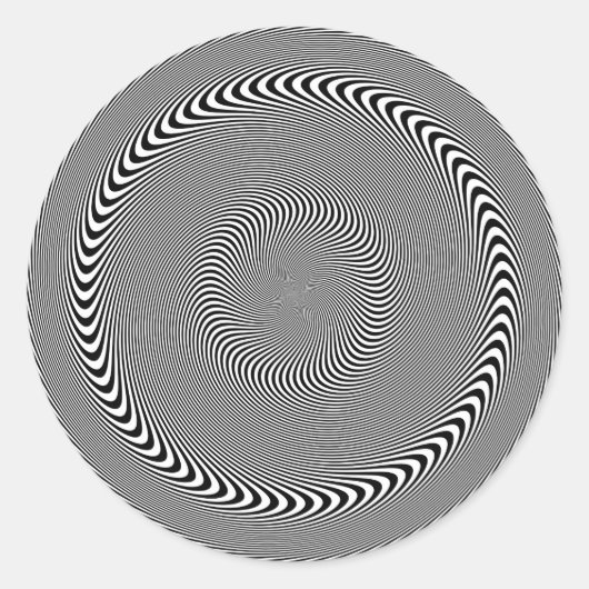 Sticker Rond Illusion optique - Hypnose facilitée (Devant)