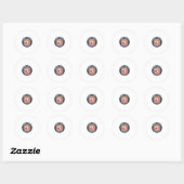 Sticker Rond Illusion Patriotique de Liberté Cachée (Feuille)