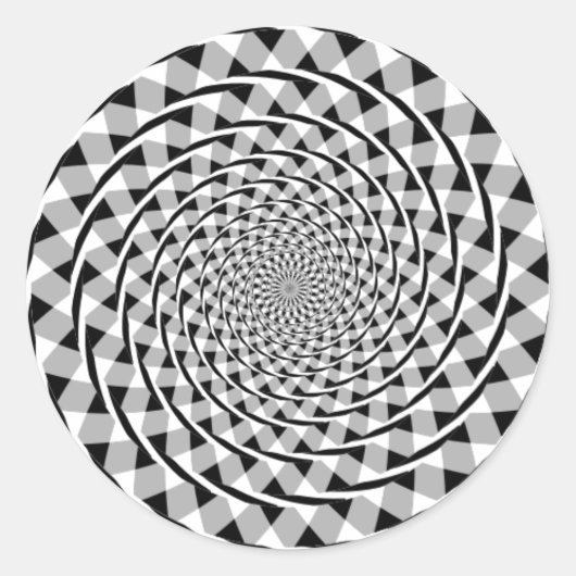 Sticker Rond illusion spirale Fraser (Devant)