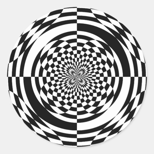 Sticker Rond Illusions optiques (Devant)