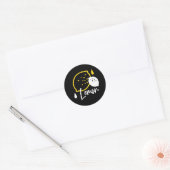 Sticker Rond Illustration Abstraite au citron - Art des agrumes (Enveloppe)