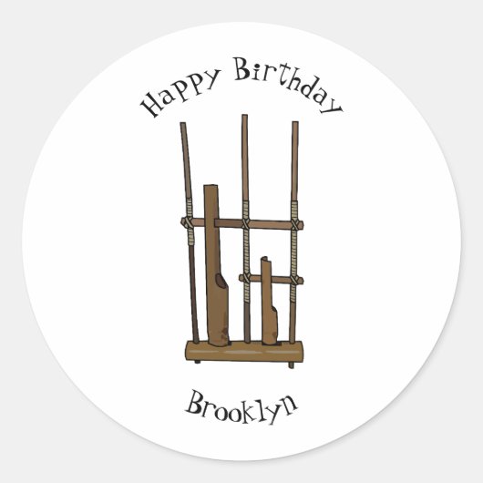 Sticker Rond Illustration Angkpoumon (Devant)