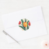 Sticker Rond Illustration Bold Tulip (Enveloppe)