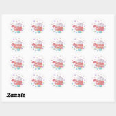 Sticker Rond Illustration Chat & Sweets (Feuille)