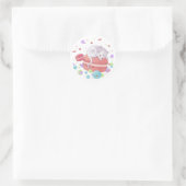 Sticker Rond Illustration Chat & Sweets (Sac)