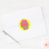 Sticker Rond Illustration Cupcake (Enveloppe)