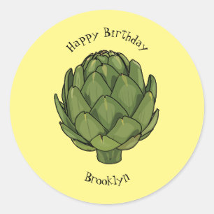 Sticker Rond Illustration d'artiste