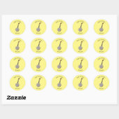 Sticker Rond Illustration de Banjo (Feuille)